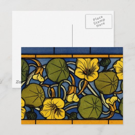 Maurice Pillard ( dit Verneuil ) Floral Art Nouvea Briefkaart (Voorkant / Achterkant)