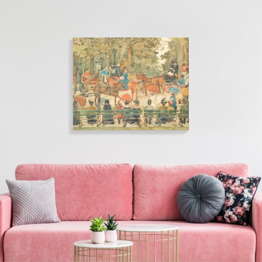 Maurice Prendergast - Central Park, 1901 Canvas Afdruk (Insitu (Woonkamer))