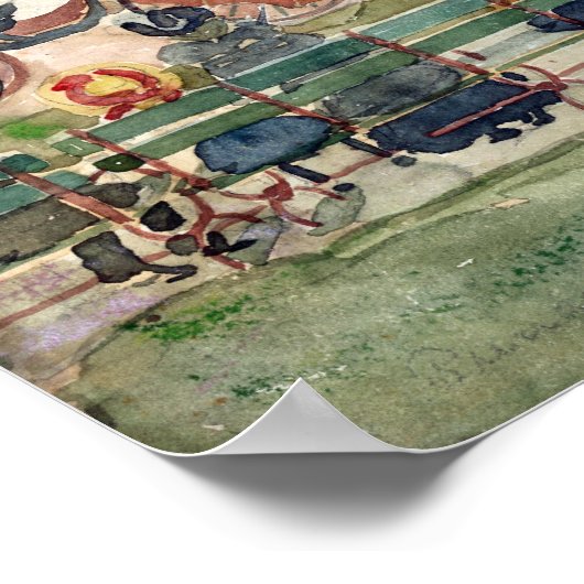 Maurice Prendergast Central Park Poster (Hoek)