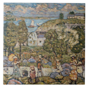 Maurice Prendergast - Landschap nabij Nahant Tegeltje