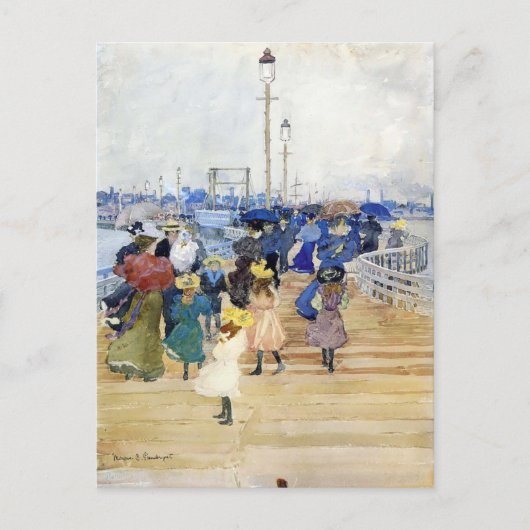 Maurice Prendergast- South Boston Pier Briefkaart (Voorkant)