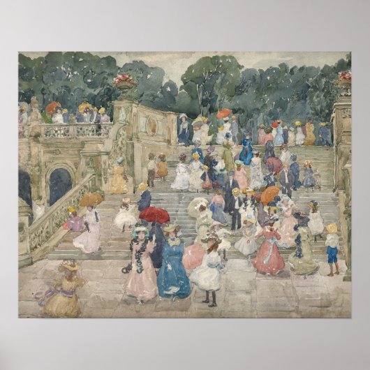 Maurice Prendergast - The Terrace Bridge, Central Poster (Voorkant)