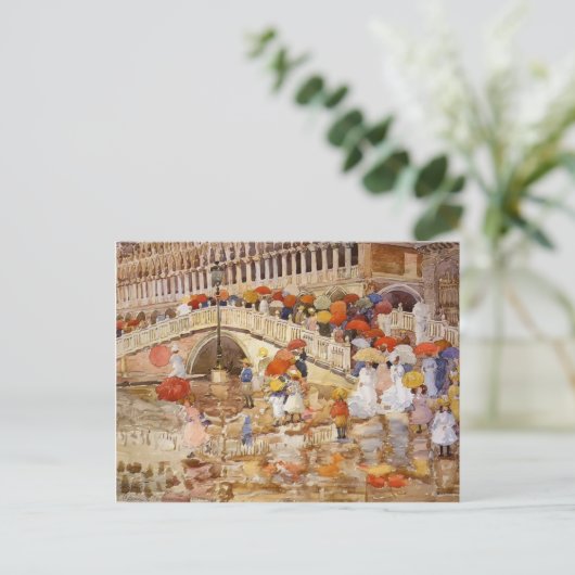 Maurice Prendergast- Umbrellas in de Regering Briefkaart (Staand voorkant)