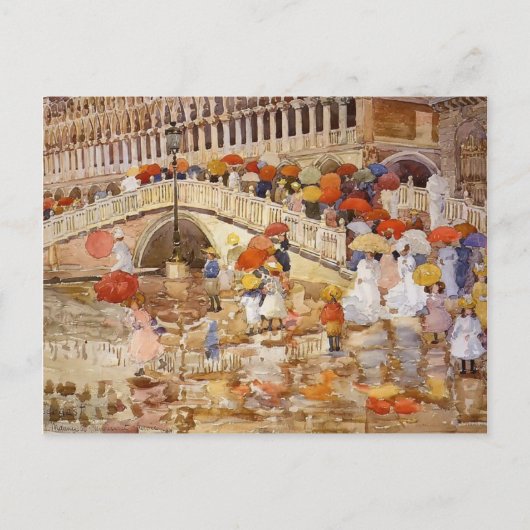 Maurice Prendergast- Umbrellas in de Regering Briefkaart (Voorkant)