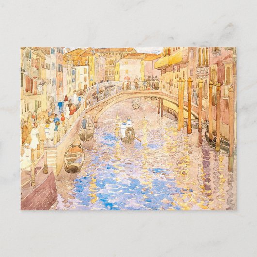 Maurice Prendergast's Venetian Canal Scene Briefkaart (Voorkant)