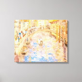 Maurice Prendergast's Venetian Canal Scene Canvas Afdruk (Voorkant)