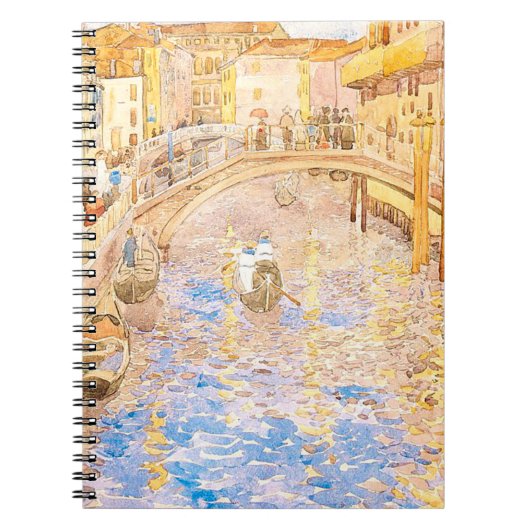 Maurice Prendergast's Venetian Canal Scene Notitieboek (Voorkant)
