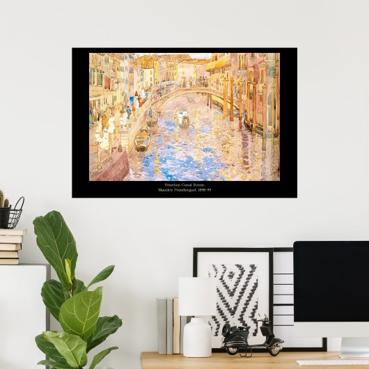 Maurice Prendergast's Venetian Canal Scene Poster (Thuiskantoor)