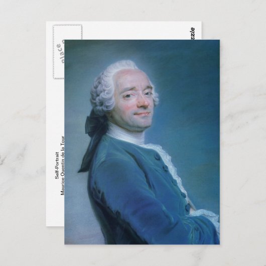 Maurice Quentin de la Tour Self-Portrait Briefkaart (Voorkant / Achterkant)