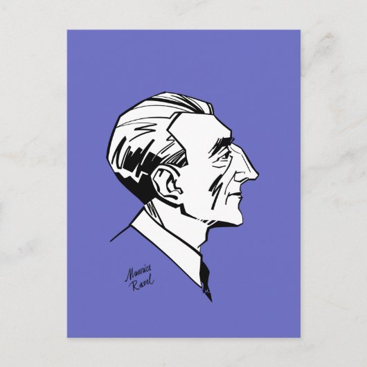 Maurice Ravel Briefkaart (Voorkant)