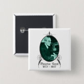 Maurice Ravel Vierkante Button 5,1 Cm (Voorkant /achterkant)