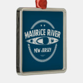 Maurice River New Jersey Kayaking Metalen Ornament (Rechts)