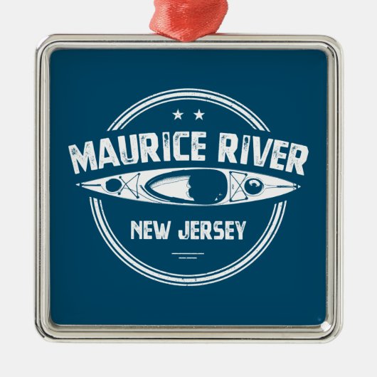 Maurice River New Jersey Kayaking Metalen Ornament (Voorkant)