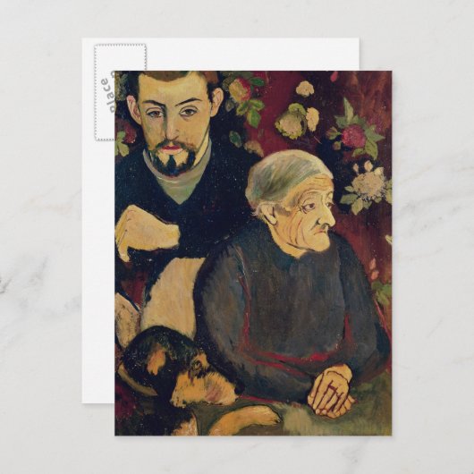 Maurice Utrillo, zijn Grootmoeder en zijn Hond Briefkaart (Voorkant / Achterkant)