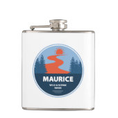 Maurice Wild en de Schilderachtig rivier Heupfles (Voorkant)