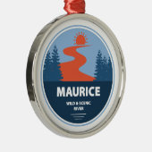 Maurice Wild en Scenic River Metalen Ornament (Rechts)