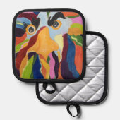 MauriceAngryRooster Square Pannenlap (Voorkant / Achterkant)