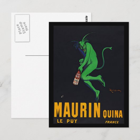 Maurin Quina Absinthe Briefkaart (Voorkant / Achterkant)