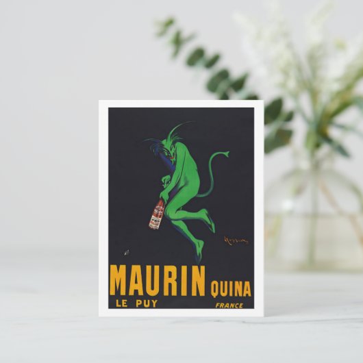 Maurin Quina Absinthe Briefkaart (Staand voorkant)