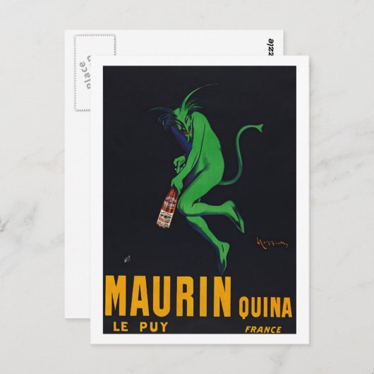 Maurin Quina Absinthe Briefkaart (Voorkant / Achterkant)