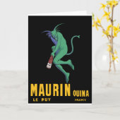 Maurin Quina - Cappiello 1906 - Absinthe Apertif Kaart (Gele Bloem)