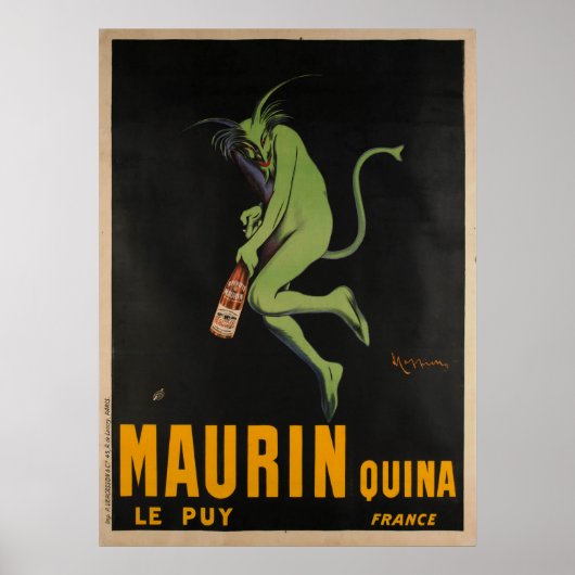 Maurin Quina Cappiello Absinthe Apertif Vintage Poster (Voorkant)