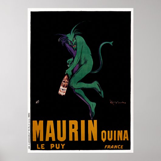 Maurin Quina Green Devil door Cappiello Poster (Voorkant)
