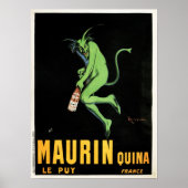 MAURIN QUINA Green Devil French Liquor Absinthe Poster (Voorkant)