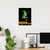 MAURIN QUINA Green Devil French Liquor Absinthe Poster (Thuiskantoor)