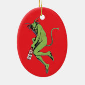 Maurin Quina Green Devil Keramisch Ornament (Achterkant)