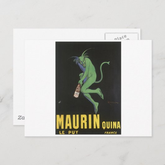 MAURIN QUINA liquor label lg Briefkaart (Voorkant / Achterkant)