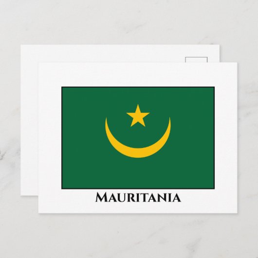 Mauritaanse vlag briefkaart (Voorkant / Achterkant)