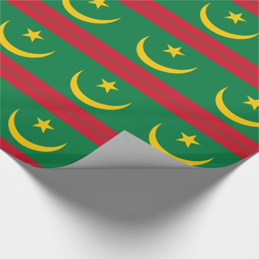 Mauritaanse vlag cadeaupapier (Hoek)