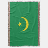Mauritaanse vlag deken (Voorkant Verticaal)
