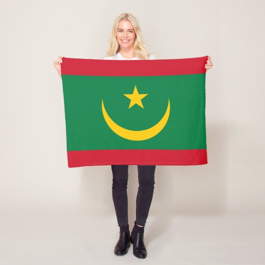 Mauritaanse vlag fleece deken (In situ)