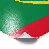 Mauritaanse vlag foto afdruk (Hoek)