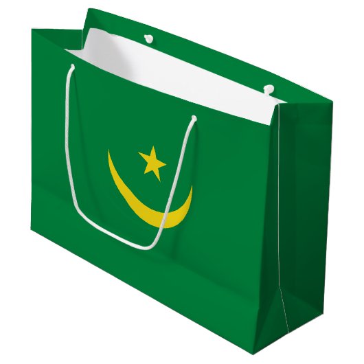 Mauritaanse vlag groot cadeauzakje (Voorkant Gekanteld)