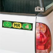 Mauritaanse Vlag Kaart Code Bumpersticker (Op Truck)