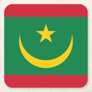 Mauritaanse vlag kartonnen onderzetters