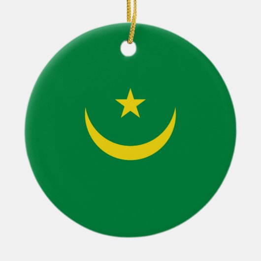 Mauritaanse vlag keramisch ornament (Voorkant)