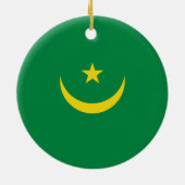 Mauritaanse vlag keramisch ornament (Achterkant)