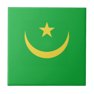 Mauritaanse Vlag Keramische Tegels Tegeltje