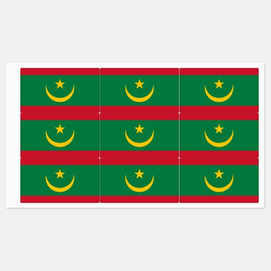 Mauritaanse vlag labels (Vel)