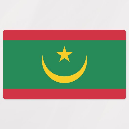 Mauritaanse vlag labels (Design 2)