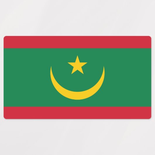 Mauritaanse vlag labels (Design 1)