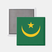 Mauritaanse vlag magneet (Voorkant / Achterkant)