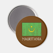 Mauritaanse vlag magneet (Voorkant / Achterkant)