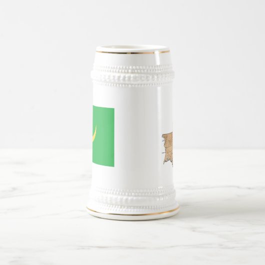 Mauritaanse vlag ~ Map Mok (Center)