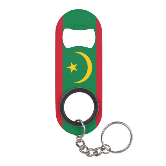 Mauritaanse vlag mini flessenopener (Achterkant)