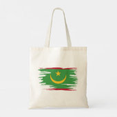 Mauritaanse vlag-penseelkunst tote bag (Achterkant)